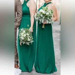 Emerald cross front dress